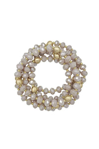 Fashion Glass Bead Multi Stretch Bracelet