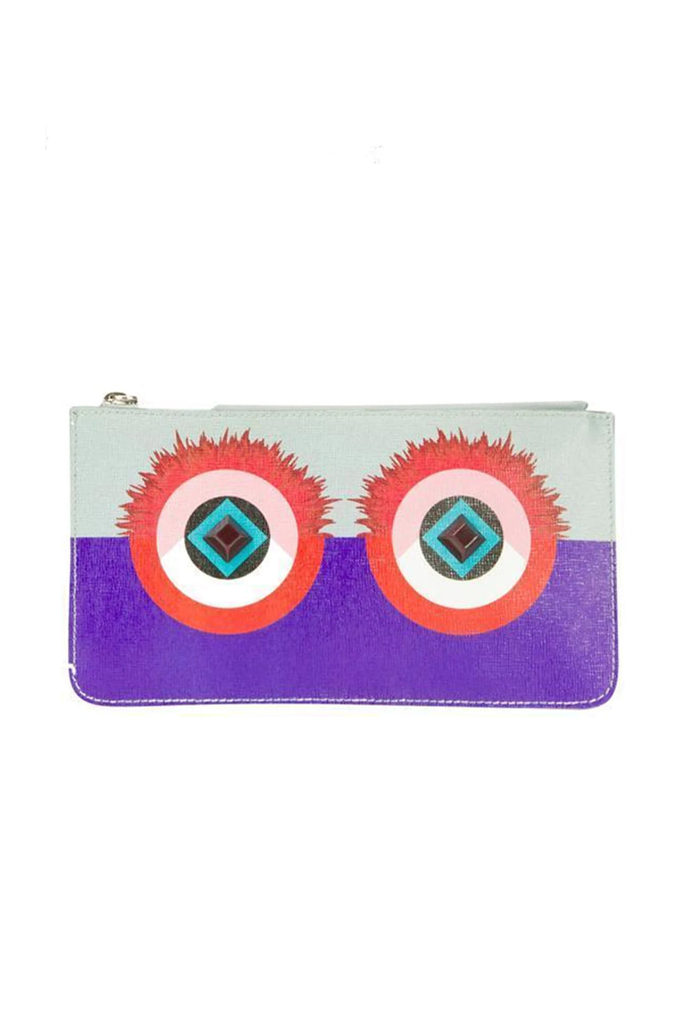 Fendi Monster Powder Multi Color Crayons Calf Beauty Case