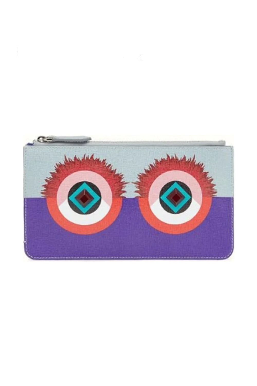 Fendi Monster Powder Multi Color Crayons Calf Beauty Case