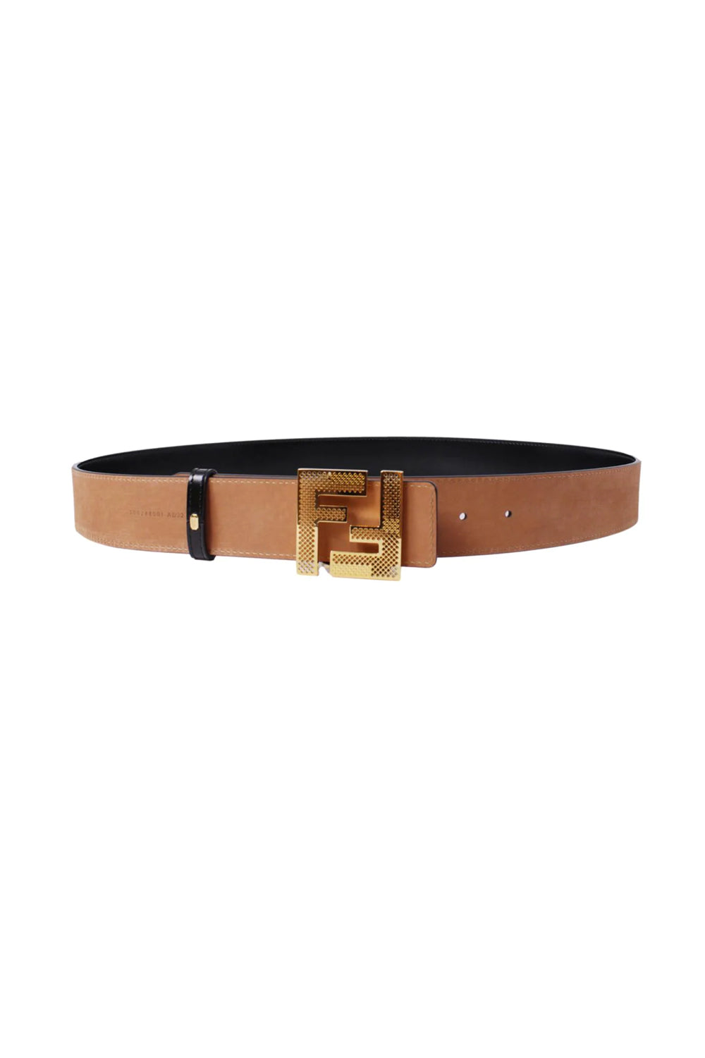 Fendi Reversible Leather Perforated Belt - Black