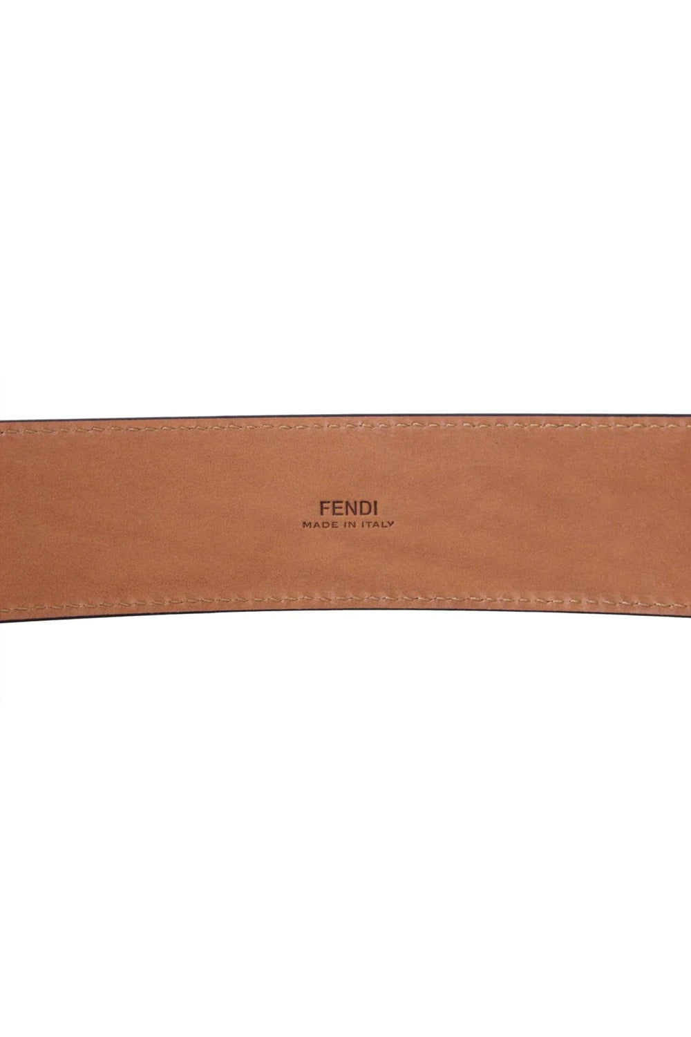 Fendi Reversible Leather Perforated Belt - Black