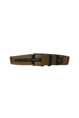 Fendi Fabric Logo Silver Hardware Belt - Brown
