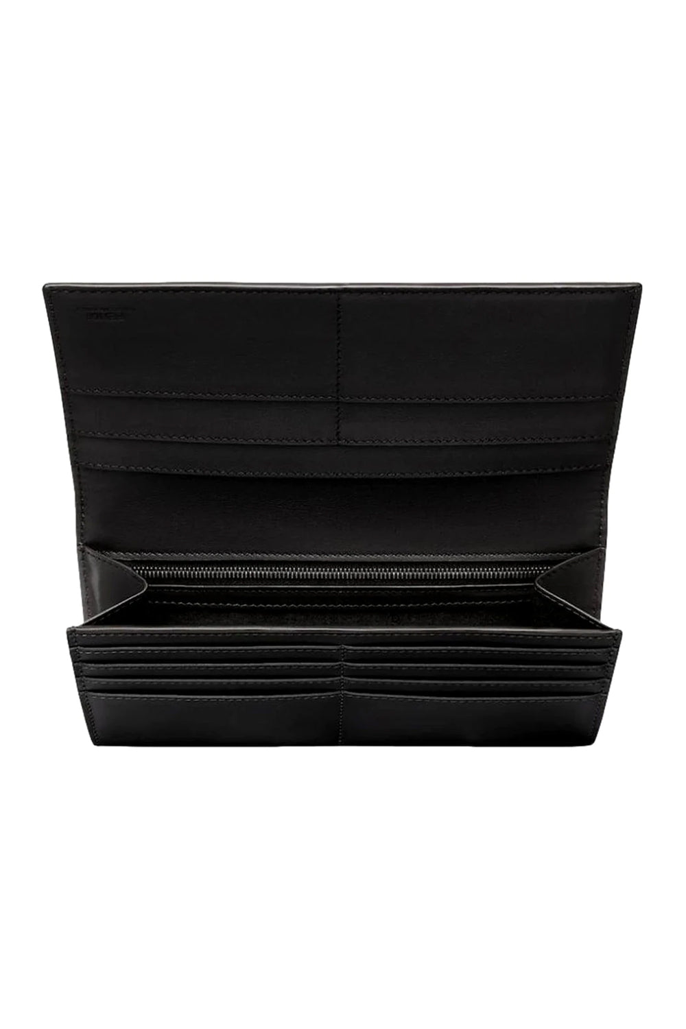 Fendi Roma Black Calfskin Leather Folded Continental Wallet