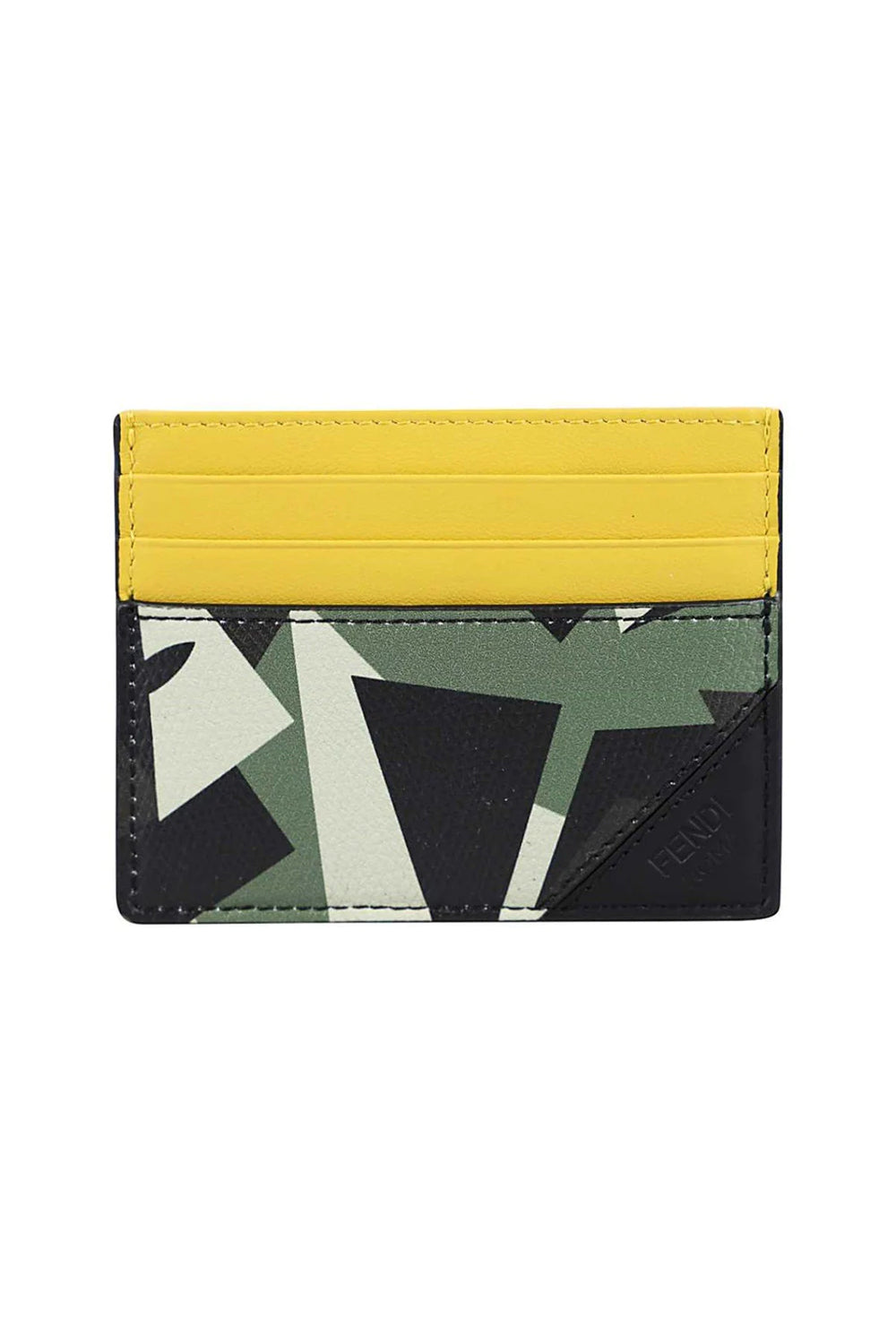 Fendi Bugs Print Calf Leather Military Card Case