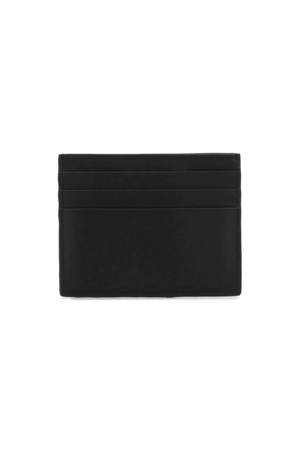 Fendi Corner Bugs Gold Black Calf Leather Card Case