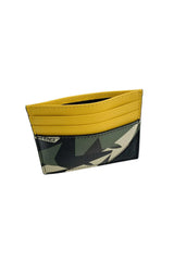 Fendi Bugs Print Calf Leather Military Card Case
