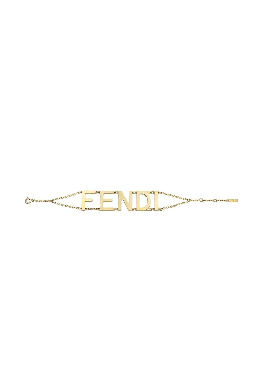 Fendi Gold-tone Letter Logo Chain Bracelet