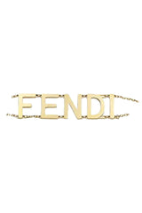 Fendi Gold-tone Letter Logo Chain Bracelet