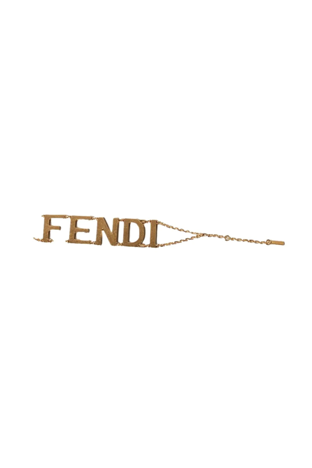 Fendi Gold-tone Letter Logo Chain Bracelet