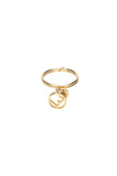 Fendi F is Fendi Soft Gold and Crystal Ring