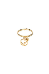 Fendi F is Fendi Soft Gold and Crystal Ring
