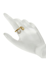 Fendi F is Fendi Soft Gold and Crystal Ring