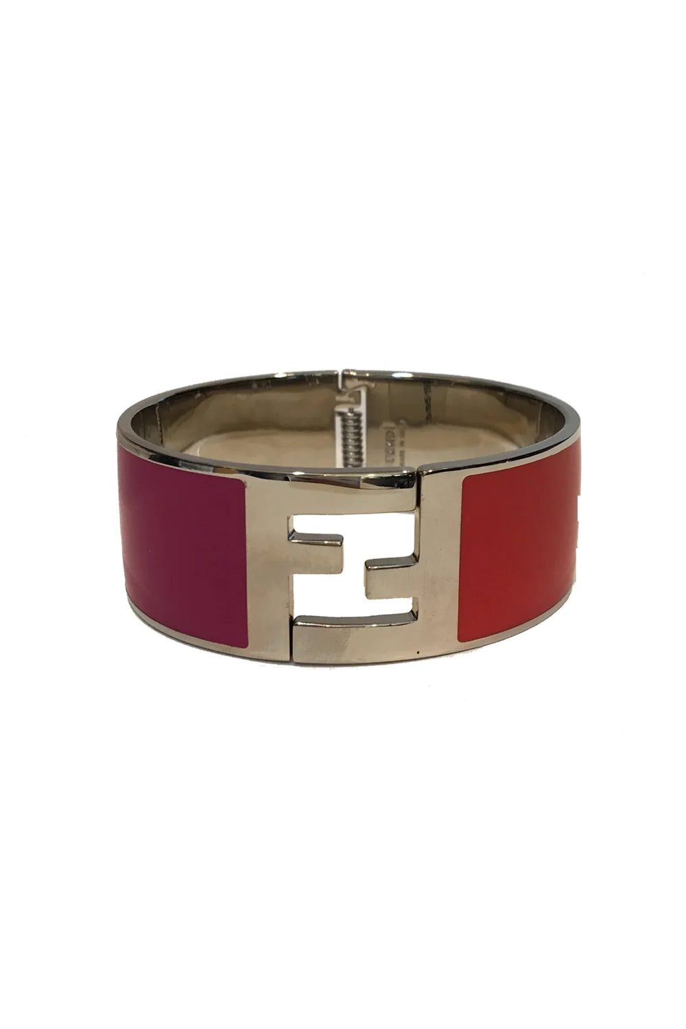 Fendi Double F Clic Clac Metal Cuff Bracelet