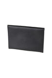 Fendi F is Fendi Black Pebbled Leather Flat Pouch