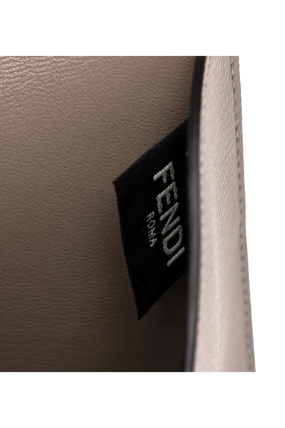 Fendi F is Fendi Gray Pebbled Leather Flat Pouch Large