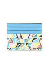 Fendi Vertigo Baguette Multicolor Leather Card Holder Wallet