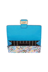 Fendi Vertigo Baguette Multicolor Leather Card Holder Wallet