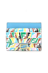 Fendi Vertigo Baguette Multicolor Leather Card Holder Wallet