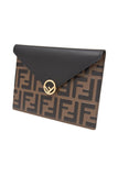 Fendi F is Fendi Embossed Leather Flat Pouch