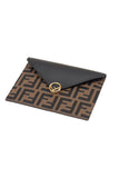 Fendi F is Fendi Embossed Leather Flat Pouch