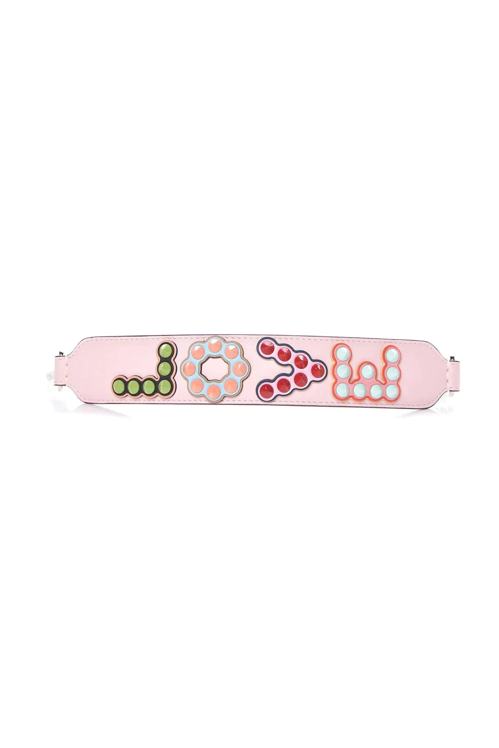 Fendi Mini Strap You Peonia Multicolor "LOVE" Studded Leather