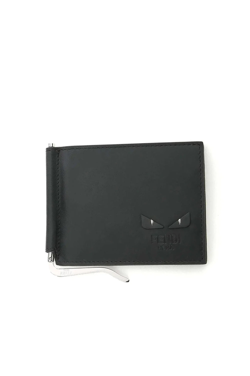 Fendi See You Bugs Black Smooth Calf Leather Bifold Wallet