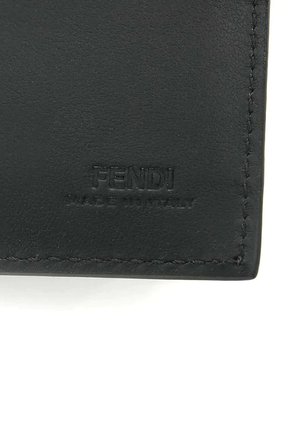 Fendi See You Bugs Black Smooth Calf Leather Bifold Wallet