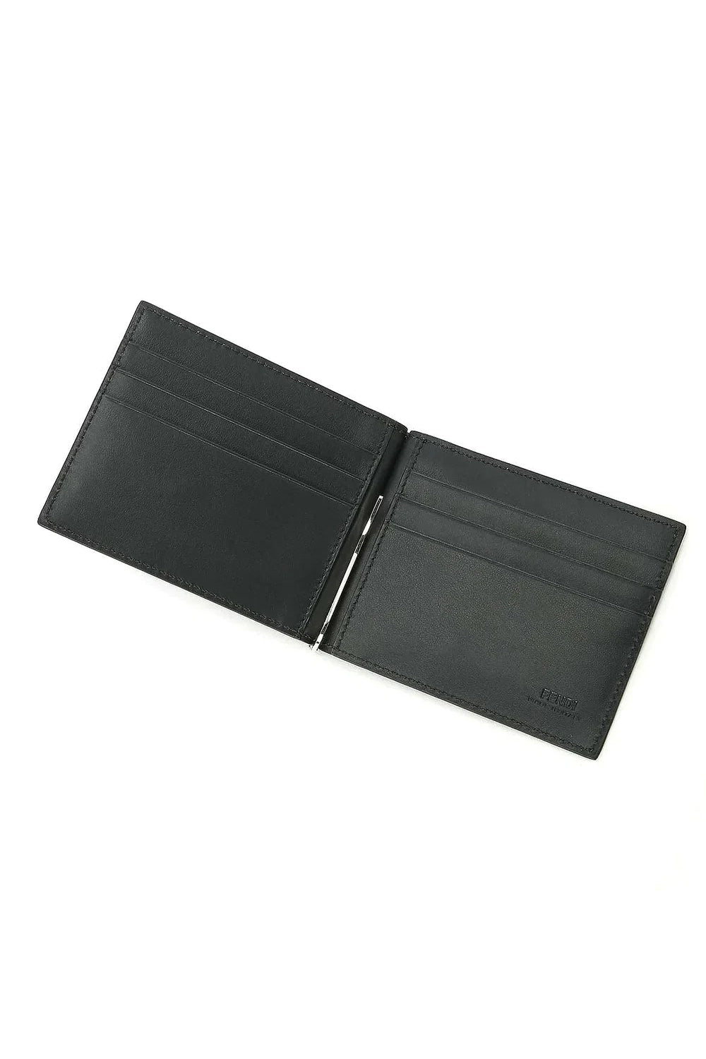 Fendi See You Bugs Black Smooth Calf Leather Bifold Wallet