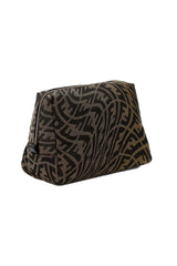 Fendi FF Vertigo Brown Coated Canvas Small Beauty Pouch
