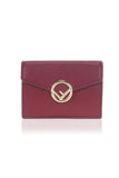 Fendi Calf Leather F Logo Barola Micro Trifold Wallet