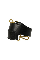 Fendi Strap You Black Glazed Fabric Shoulder Strap