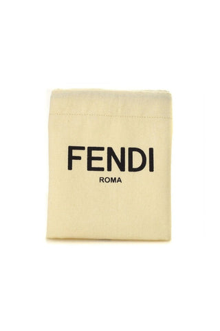 Fendi Camelia Beige Studded "FUN" Leather Shoulder Strap