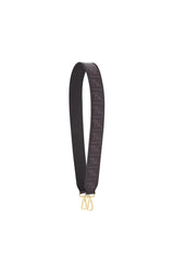 Fendi Strap You Black Glazed Fabric Shoulder Strap