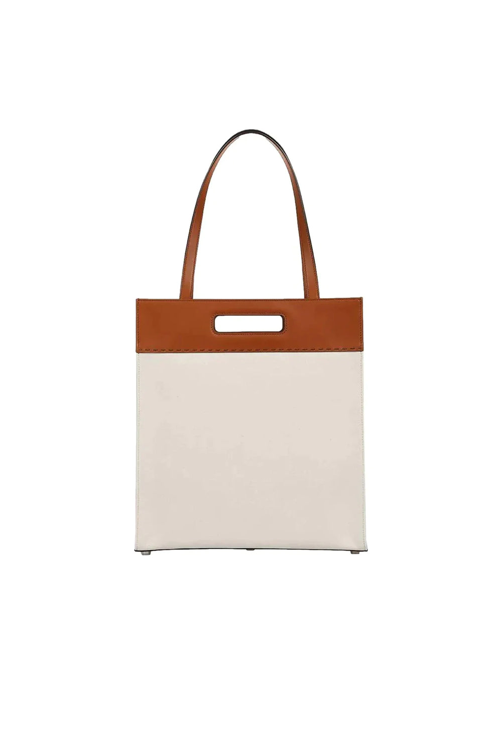 Fendi Roma Brand Embroidered Canvas Tote Bag