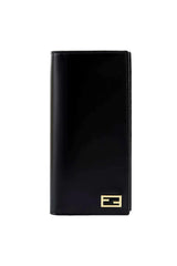Fendi Baguette Nero Palmellato Continental Vertical Wallet