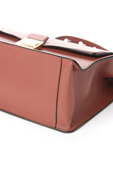 Fendi Kan U Rust Brown Calfskin Leather Large Shoulder Bag