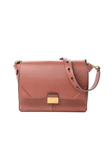 Fendi Kan U Rust Brown Calfskin Leather Large Shoulder Bag