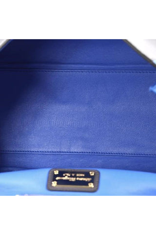 Ferragamo Sofia Calf Skin Blue Fumee Blue and Grey Handbag