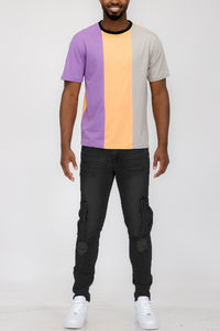 Weiv Mens Color Block T Shirts