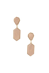 Geometric Wood Post Women's Drop Earring