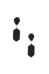 Geometric Wood Post Women's Drop Earring