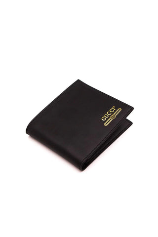 Gucci Plutone Logo Calfskin Leather Bifold Wallet