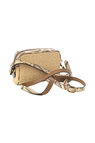 Gucci Ophidia Raffia Watersnake Mini Shoulder Bag