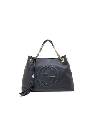 Gucci Soho Cellarius GG Logo Leather Chain Bag
