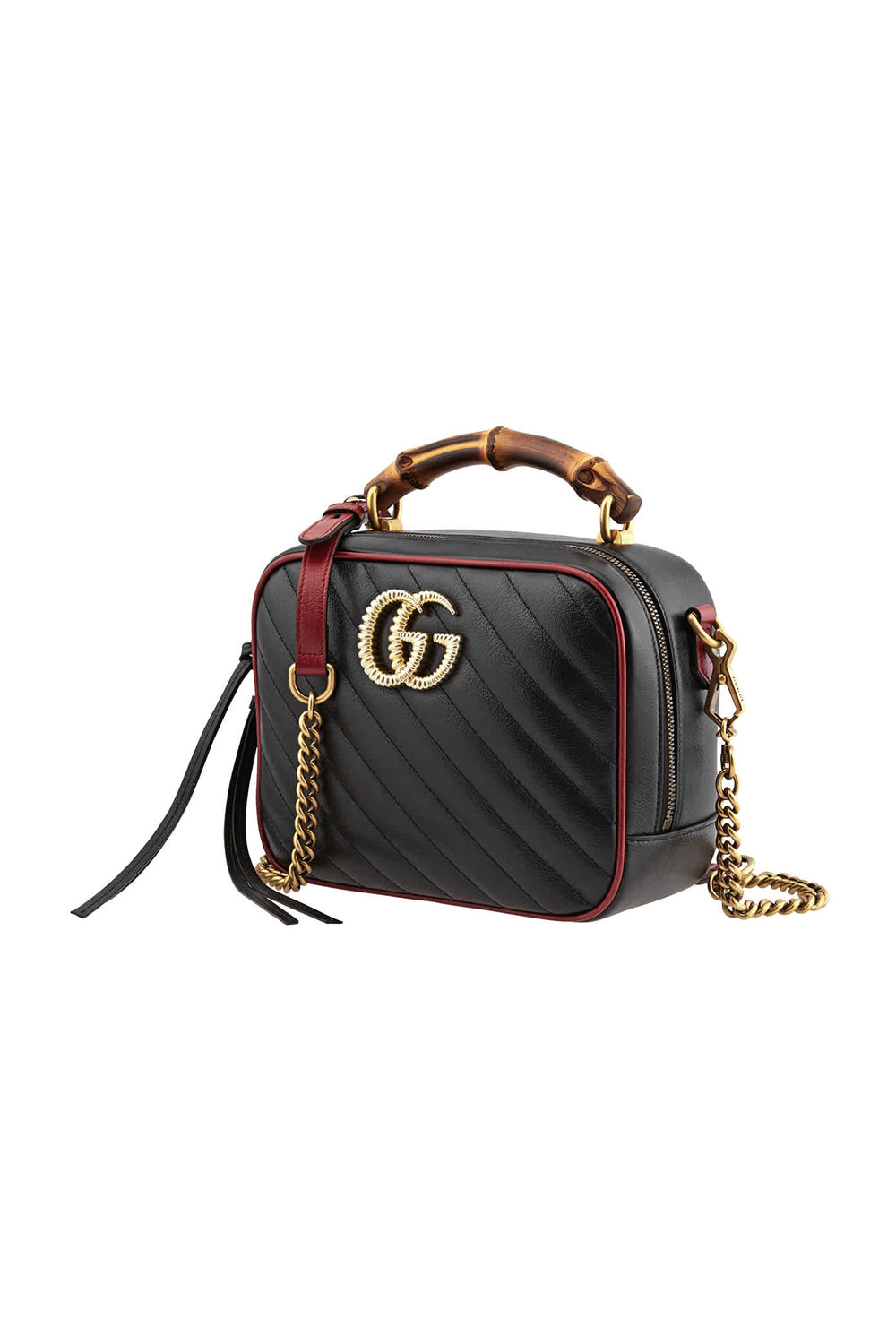 Gucci Leather Bamboo Handle Shoulder Bag