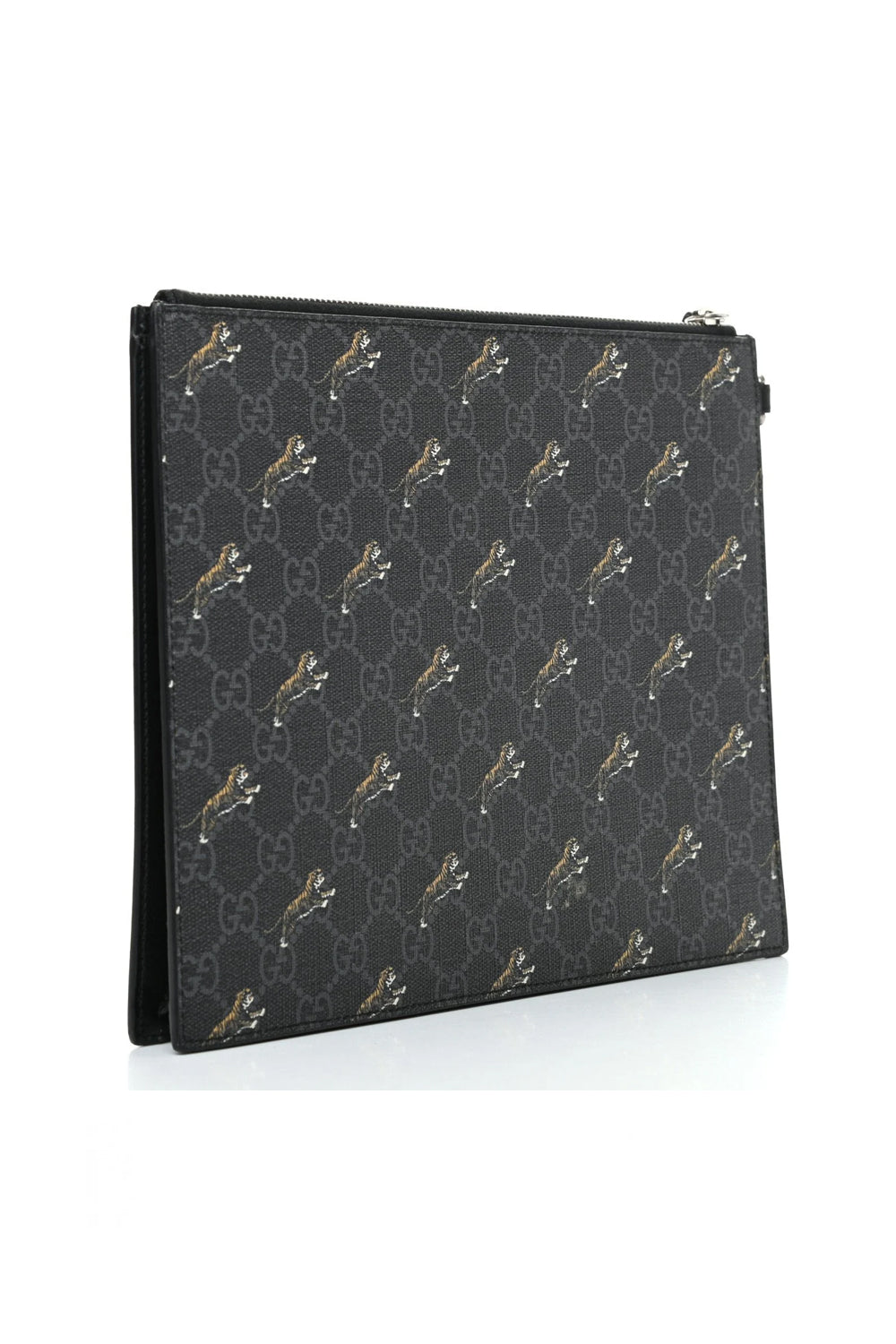 Gucci Supreme Tiger Print Pouch Wristlet Bag