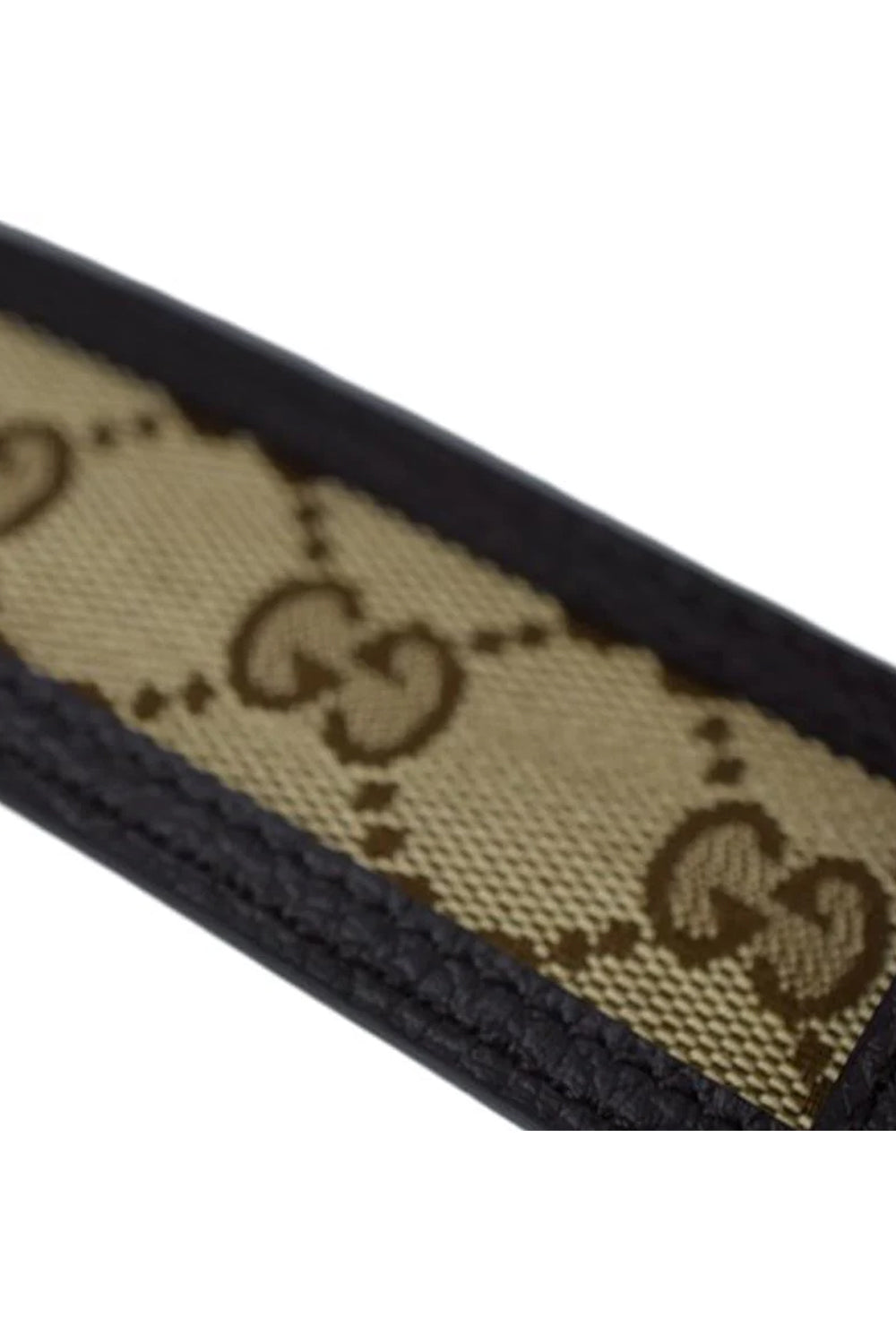 Gucci GG Logo Original Belt Canvas Leather Brown
