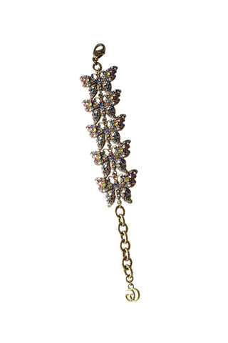 Gucci Multicolor Crystals Butterfly Chain Bracelet