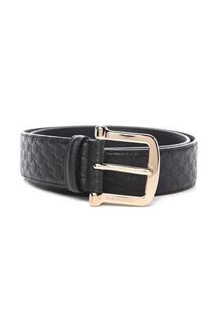 Gucci Microguccissima Leather Gold Buckle Belt