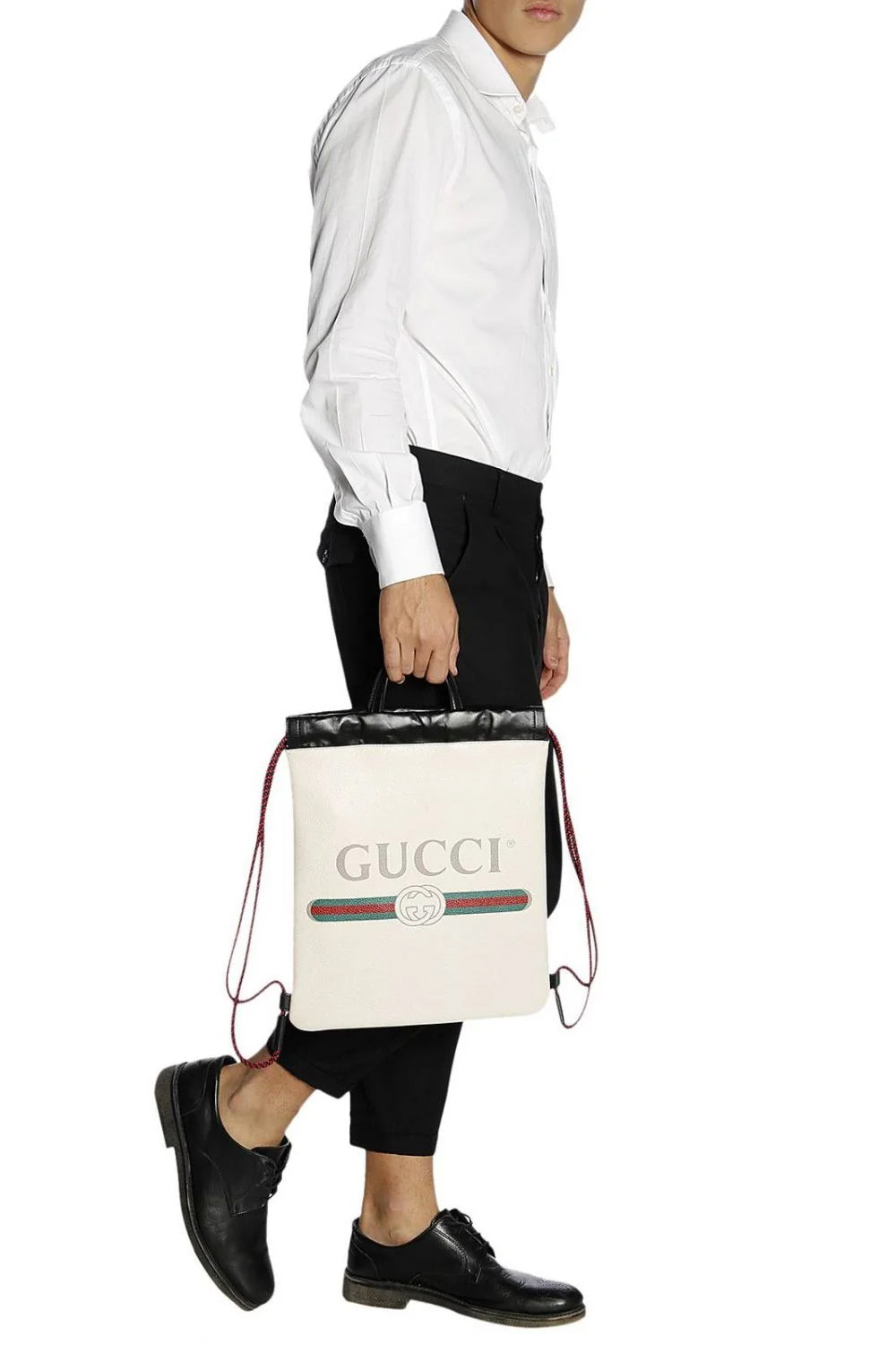 Gucci Cripto Logo Drawstring Backpack Bag